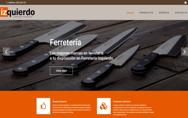 Ferretería IZQUIERDO|PÁGINAS WEB VITORIA